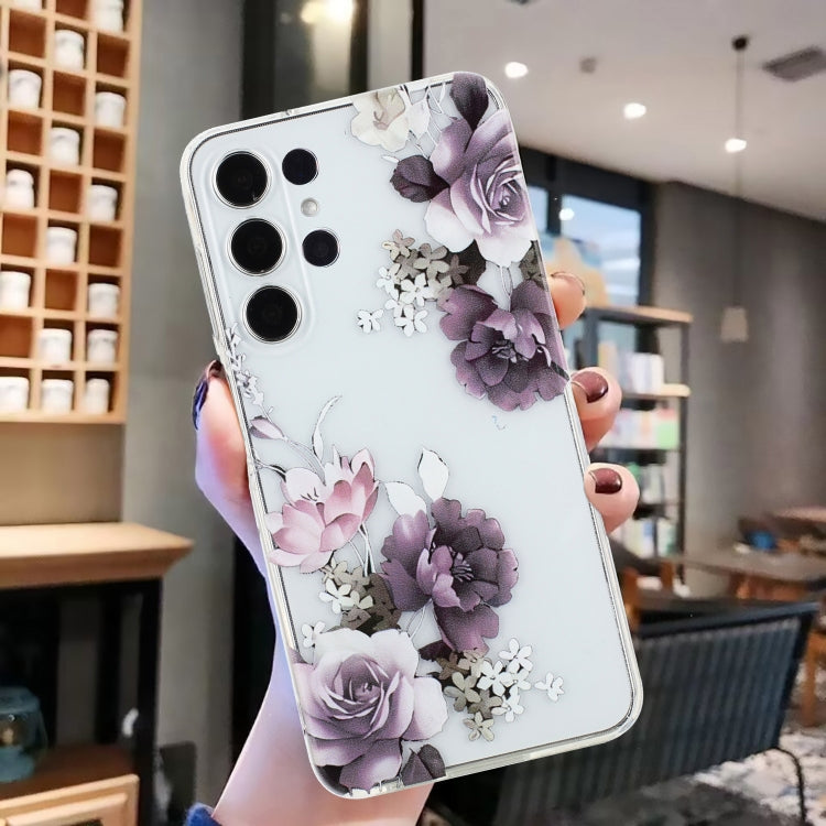 For Samsung Galaxy S24 Ultra 5G Colorful Painting Pattern TPU Phone Case(Peony) - HoMEdemic™ 