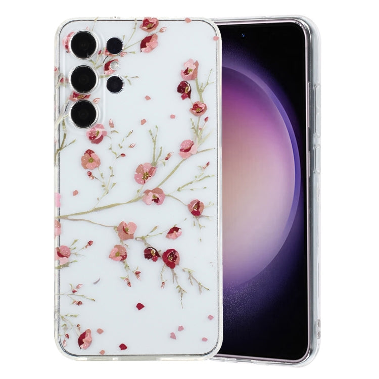 For Samsung Galaxy S24 Ultra 5G Colorful Painting Pattern TPU Phone Case(Red Flowers) - HoMEdemic™ 