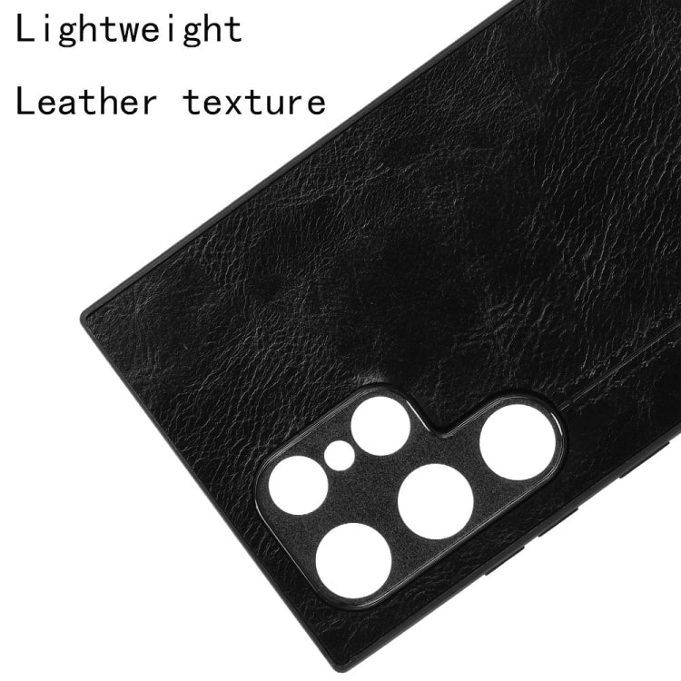 For Samsung Galaxy S24 Ultra 5G Cow Pattern Sewing Back Cover Phone Case(Black) - HoMEdemic™ 