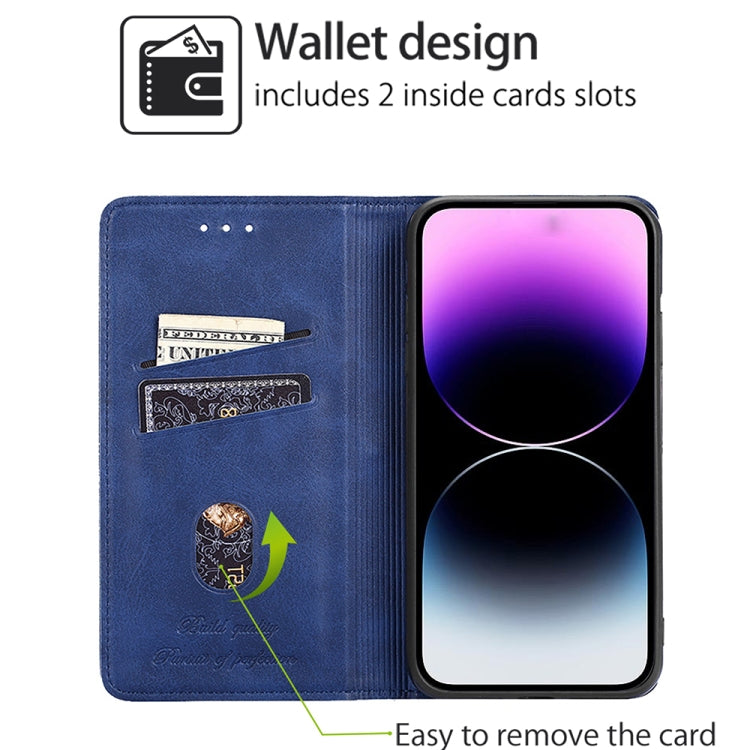 For Samsung Galaxy S24 Ultra 5G Cow Texture Magnetic Leather Phone Case(Blue) - HoMEdemic™ 