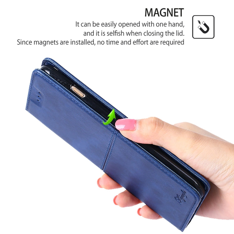 For Samsung Galaxy S24 Ultra 5G Cow Texture Magnetic Leather Phone Case(Blue) - HoMEdemic™ 