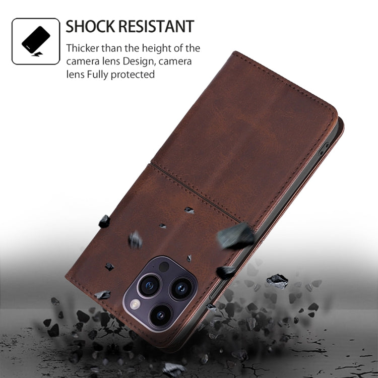 For Samsung Galaxy S24 Ultra 5G Cow Texture Magnetic Leather Phone Case(Dark Brown) - HoMEdemic™ 