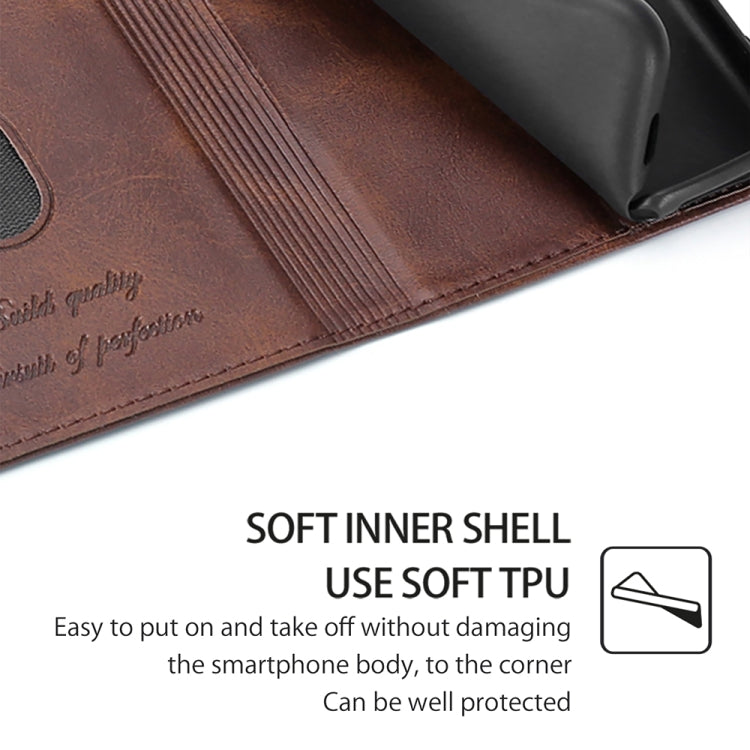 For Samsung Galaxy S24 Ultra 5G Cow Texture Magnetic Leather Phone Case(Dark Brown) - HoMEdemic™ 