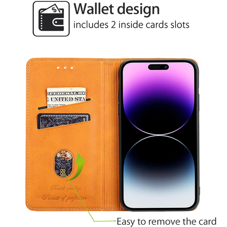 For Samsung Galaxy S24 Ultra 5G Cow Texture Magnetic Leather Phone Case(Light Brown) - HoMEdemic™ 