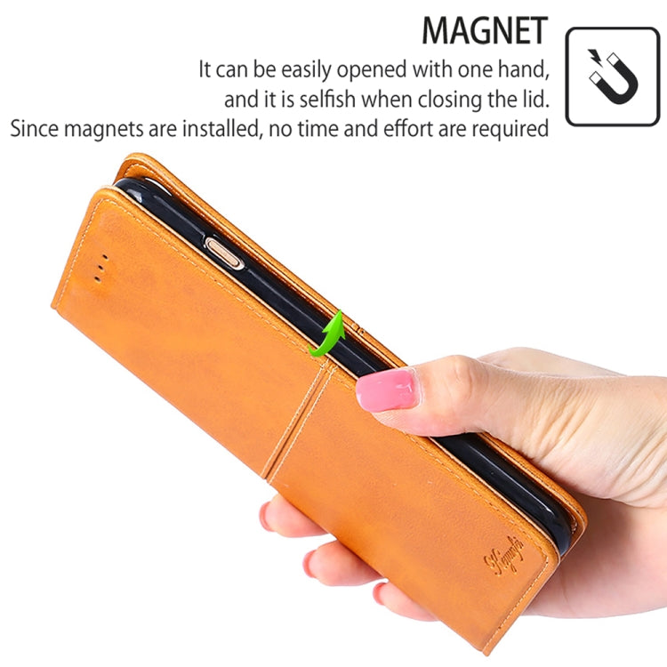 For Samsung Galaxy S24 Ultra 5G Cow Texture Magnetic Leather Phone Case(Light Brown) - HoMEdemic™ 