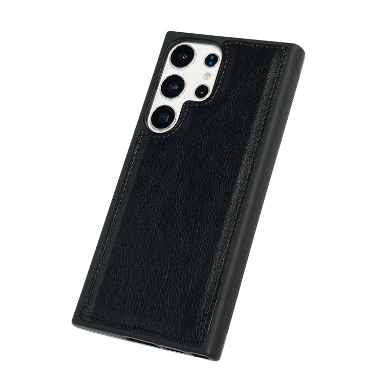 For Samsung Galaxy S24 Ultra 5G Cowhide Texture Back Cover Phone Case(Black) - HoMEdemic™ 