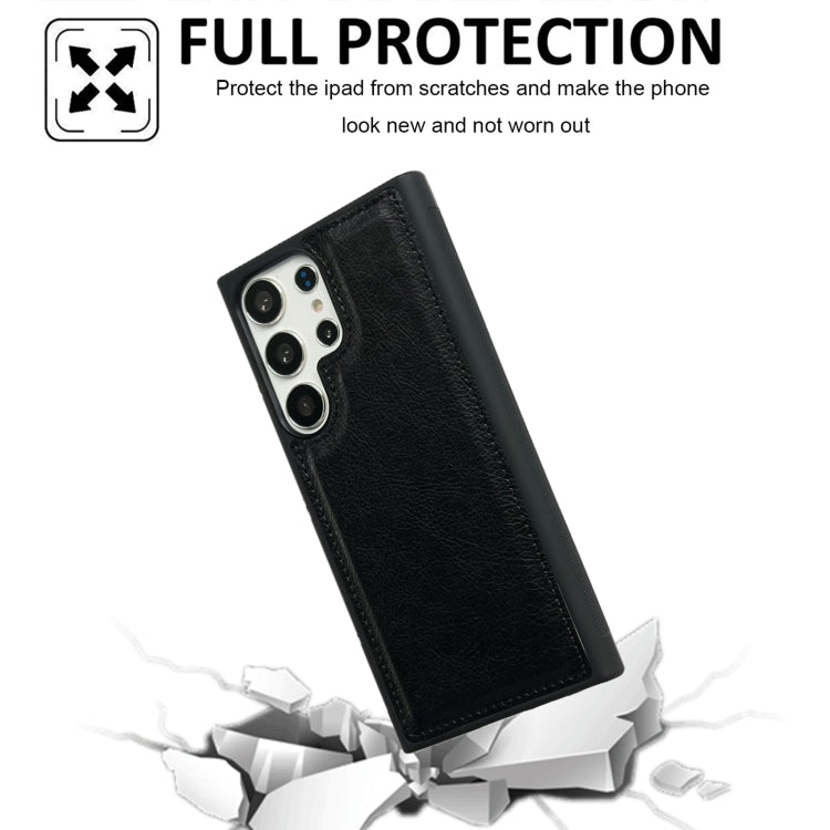 For Samsung Galaxy S24 Ultra 5G Cowhide Texture Back Cover Phone Case(Black) - HoMEdemic™ 