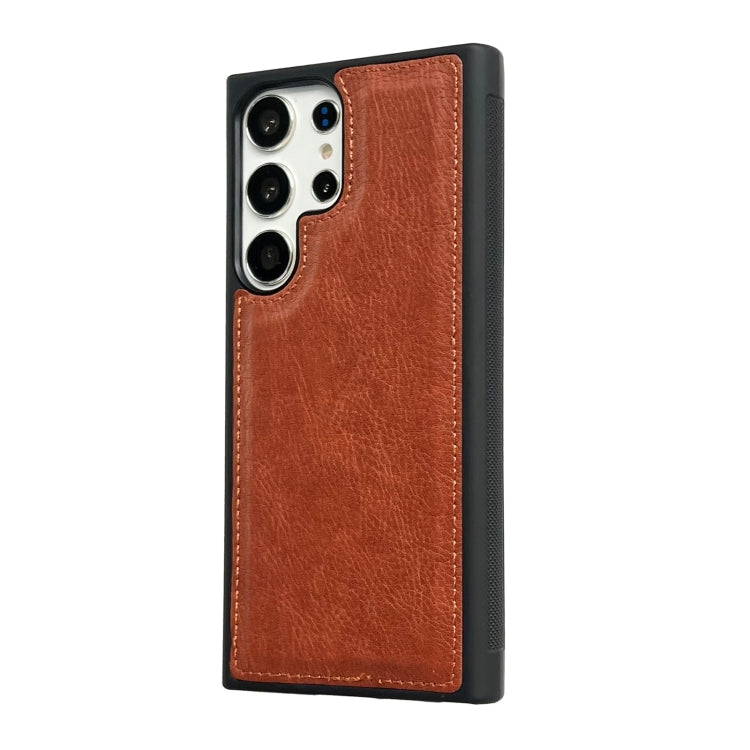 For Samsung Galaxy S24 Ultra 5G Cowhide Texture Back Cover Phone Case(Brown) - HoMEdemic™ 