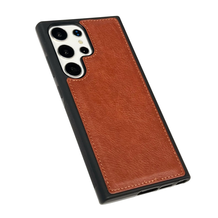 For Samsung Galaxy S24 Ultra 5G Cowhide Texture Back Cover Phone Case(Brown) - HoMEdemic™ 