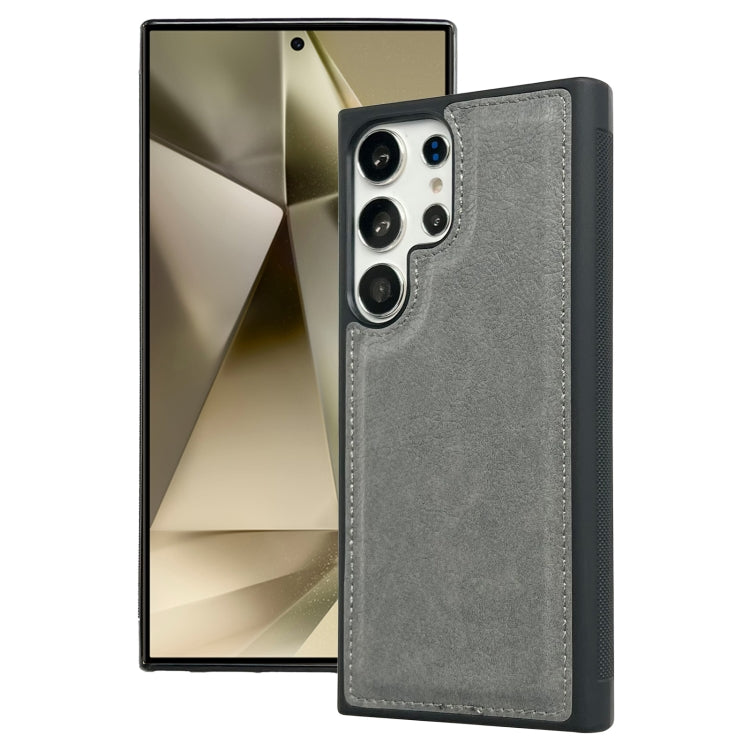 For Samsung Galaxy S24 Ultra 5G Cowhide Texture Back Cover Phone Case(Grey) - HoMEdemic™ 