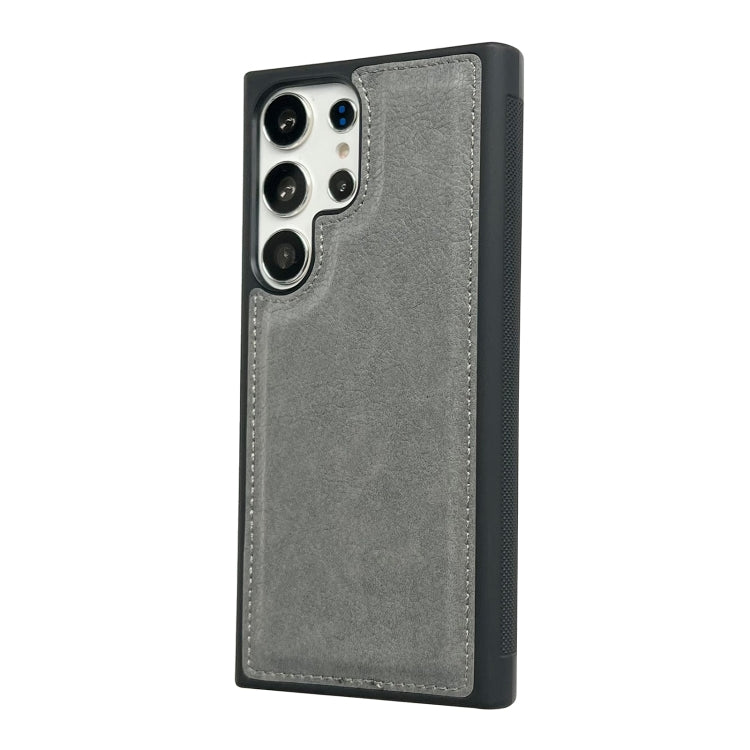 For Samsung Galaxy S24 Ultra 5G Cowhide Texture Back Cover Phone Case(Grey) - HoMEdemic™ 