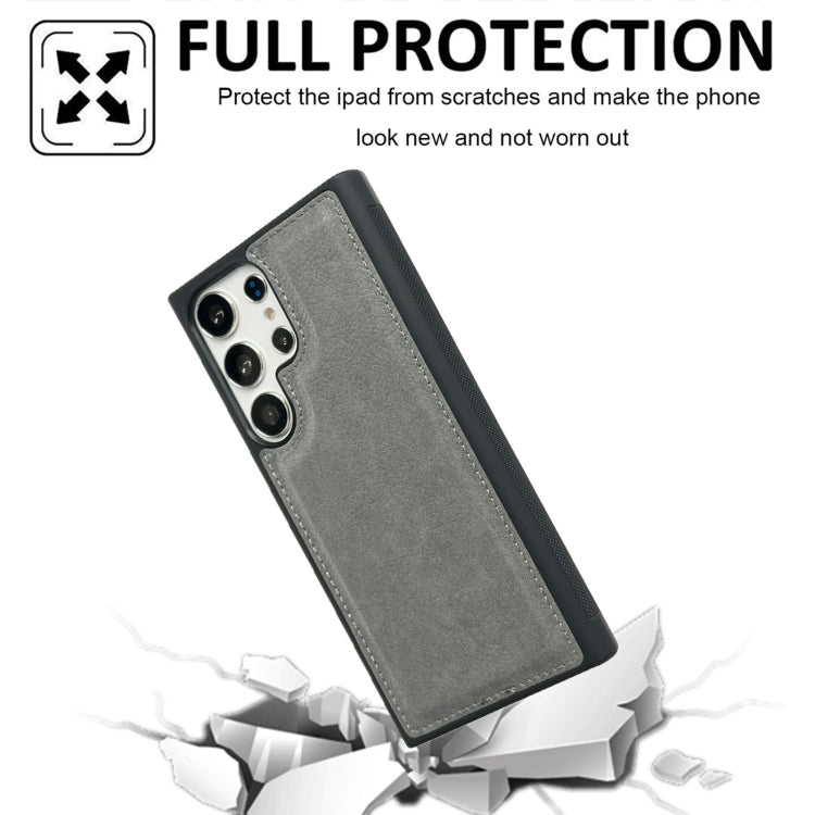 For Samsung Galaxy S24 Ultra 5G Cowhide Texture Back Cover Phone Case(Grey) - HoMEdemic™ 