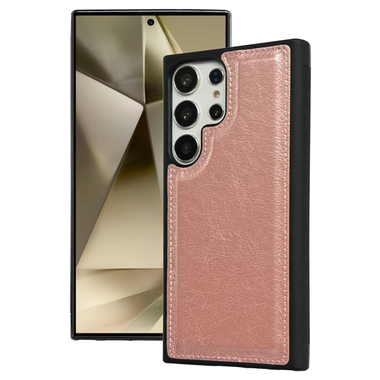 For Samsung Galaxy S24 Ultra 5G Cowhide Texture Back Cover Phone Case(Rose Gold) - HoMEdemic™ 