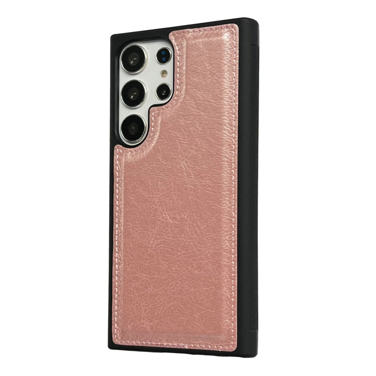 For Samsung Galaxy S24 Ultra 5G Cowhide Texture Back Cover Phone Case(Rose Gold) - HoMEdemic™ 