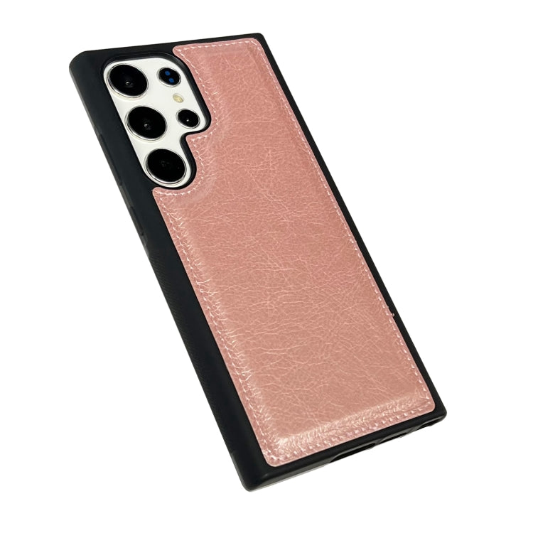 For Samsung Galaxy S24 Ultra 5G Cowhide Texture Back Cover Phone Case(Rose Gold) - HoMEdemic™ 