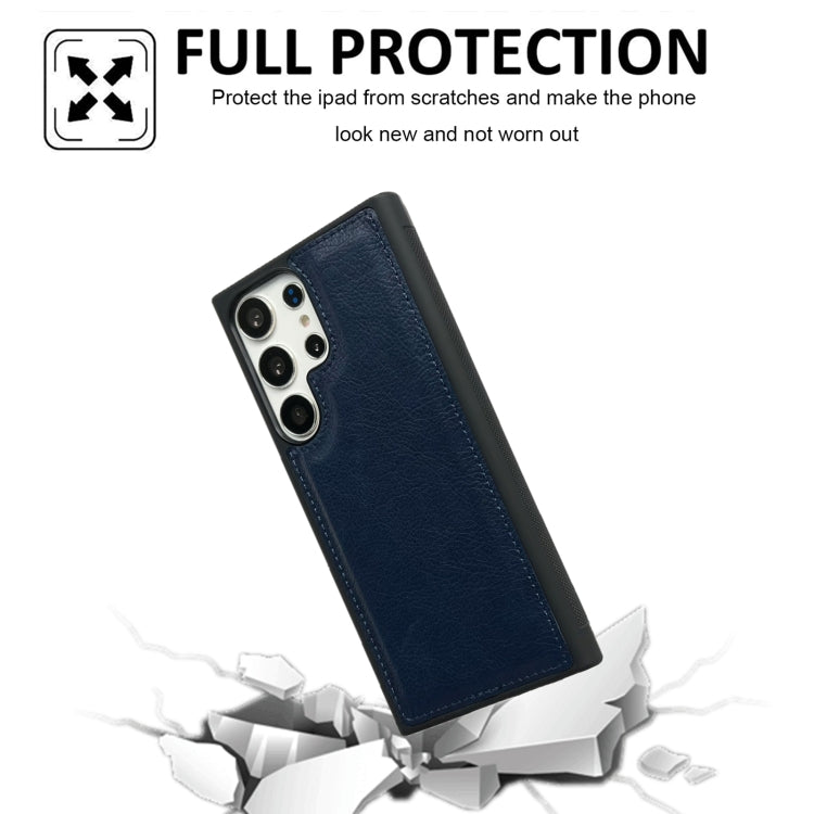 For Samsung Galaxy S24 Ultra 5G Cowhide Texture Back Cover Phone Case(Royal Blue) - HoMEdemic™ 