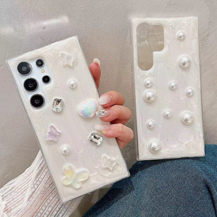 For Samsung Galaxy S24 Ultra 5G Cream Gum Decoden TPU Phone Case(Butterfly) - HoMEdemic™ 