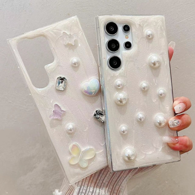 For Samsung Galaxy S24 Ultra 5G Cream Gum Decoden TPU Phone Case(Butterfly) - HoMEdemic™ 