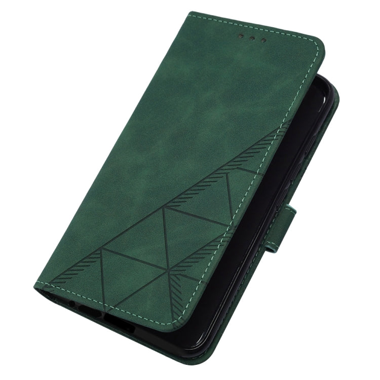 For Samsung Galaxy S24 Ultra 5G Crossbody 3D Embossed Flip Leather Phone Case(Dark Green) - HoMEdemic™ 