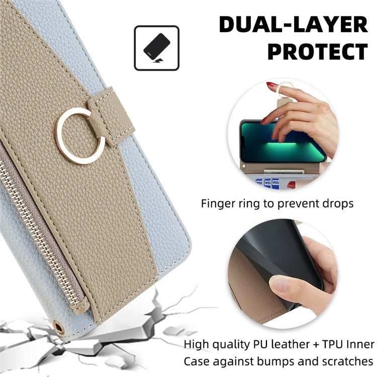 For Samsung Galaxy S24 Ultra 5G Crossbody Litchi Texture Leather Phone Case(Blue) - HoMEdemic™ 