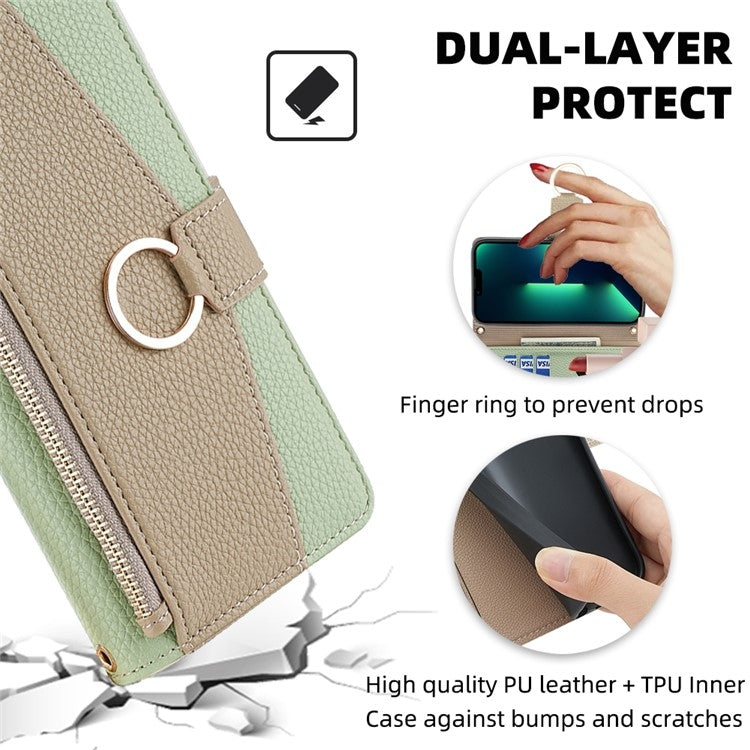 For Samsung Galaxy S24 Ultra 5G Crossbody Litchi Texture Leather Phone Case(Green) - HoMEdemic™ 