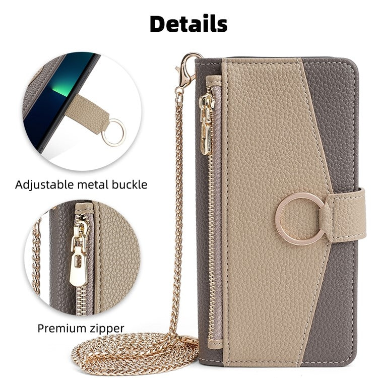 For Samsung Galaxy S24 Ultra 5G Crossbody Litchi Texture Leather Phone Case(Grey) - HoMEdemic™ 