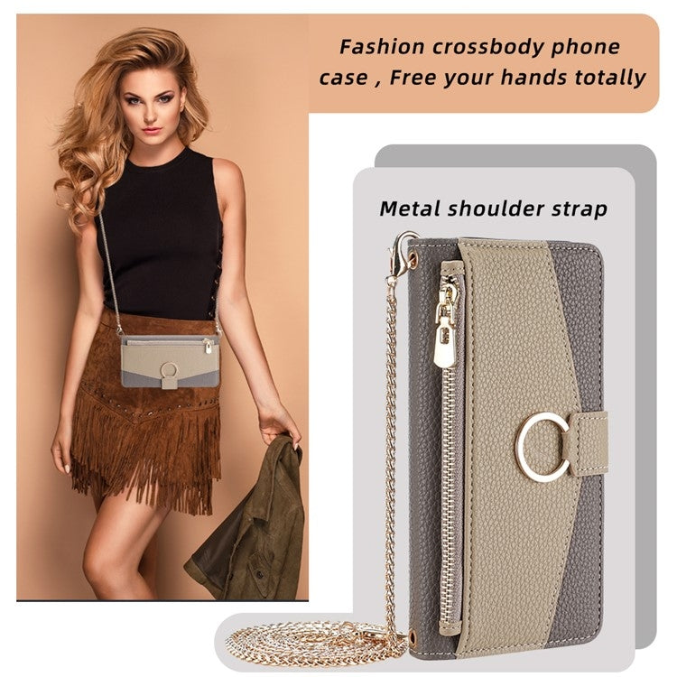 For Samsung Galaxy S24 Ultra 5G Crossbody Litchi Texture Leather Phone Case(Grey) - HoMEdemic™ 