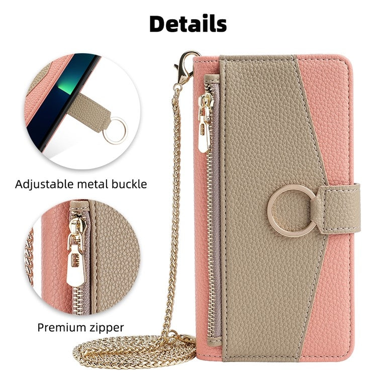 For Samsung Galaxy S24 Ultra 5G Crossbody Litchi Texture Leather Phone Case(Pink) - HoMEdemic™ 