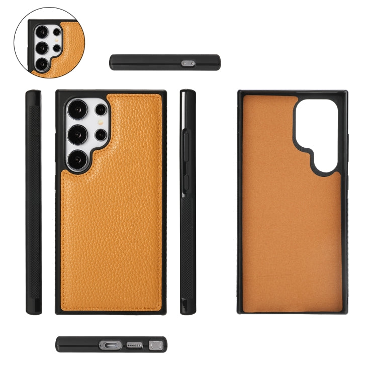For Samsung Galaxy S24 Ultra 5G Crossbody Multi-functional Zipper Wallet Litchi Leather Phone Case(Orange) - HoMEdemic™ 