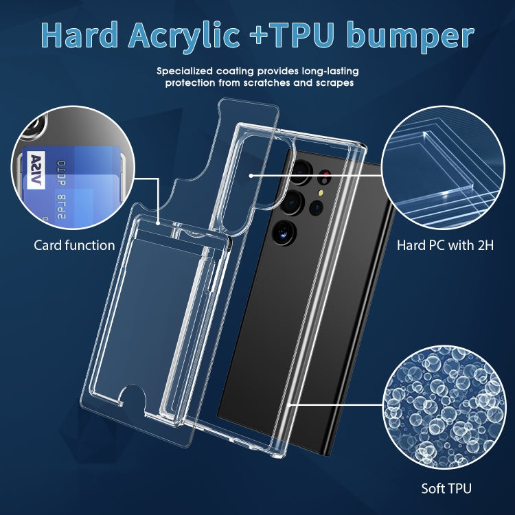 For Samsung Galaxy S24 Ultra 5G Crystal Clear Wallet Air Bag Phone Case(Transparent) - HoMEdemic™ 