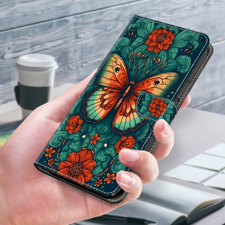 For Samsung Galaxy S24 Ultra 5G Crystal Painted Leather Phone case(Flower Butterfly) - HoMEdemic™ 