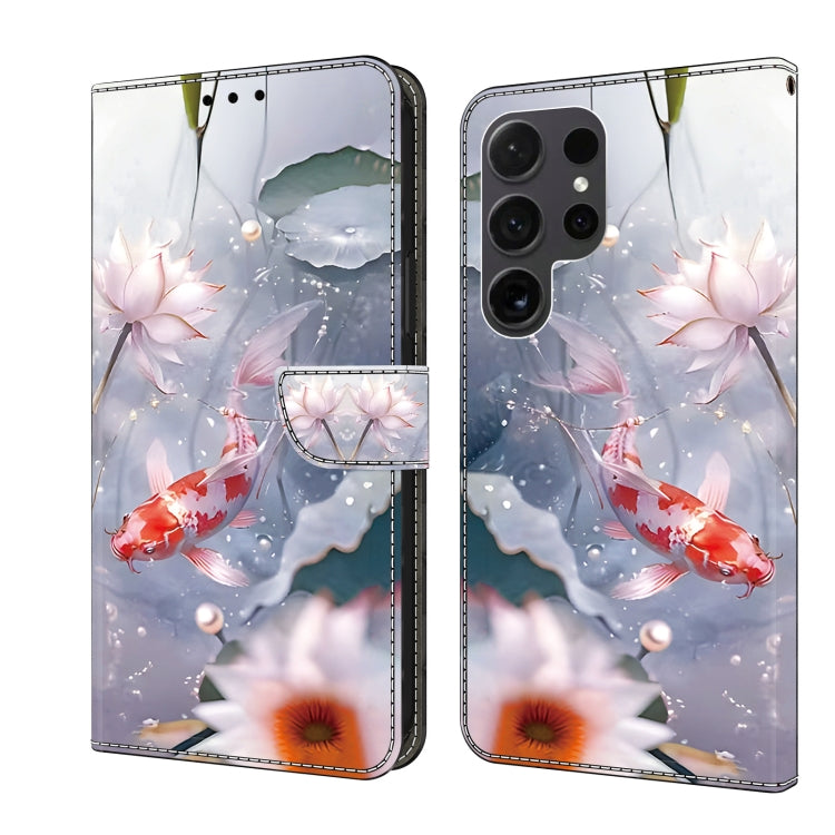 For Samsung Galaxy S24 Ultra 5G Crystal Painted Leather Phone case(Koi) - HoMEdemic™ 