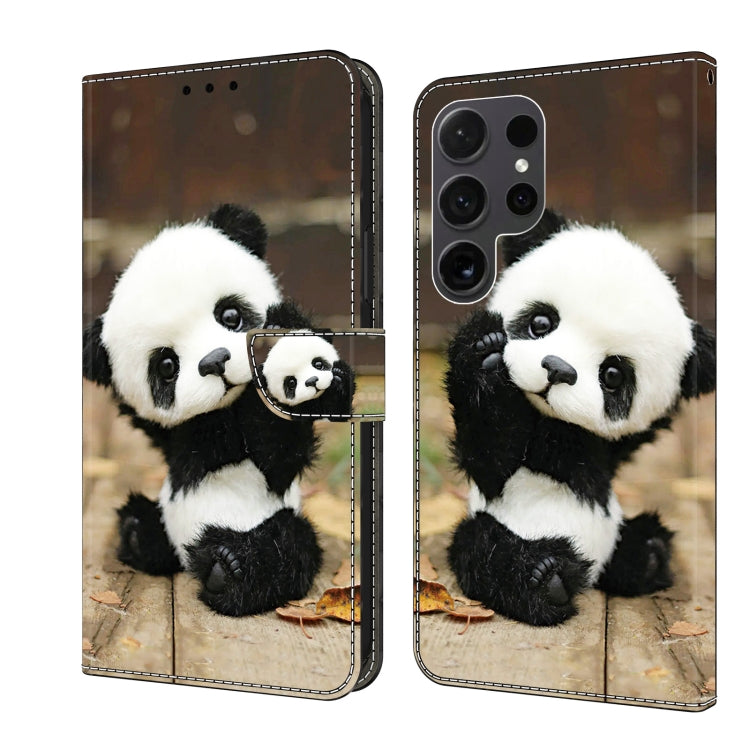 For Samsung Galaxy S24 Ultra 5G Crystal Painted Leather Phone case(Panda) - HoMEdemic™ 