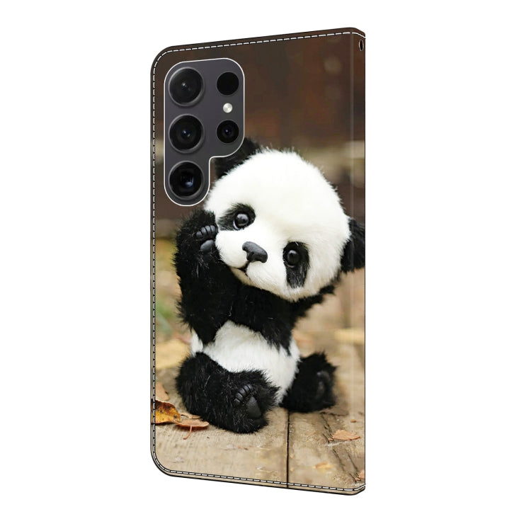 For Samsung Galaxy S24 Ultra 5G Crystal Painted Leather Phone case(Panda) - HoMEdemic™ 