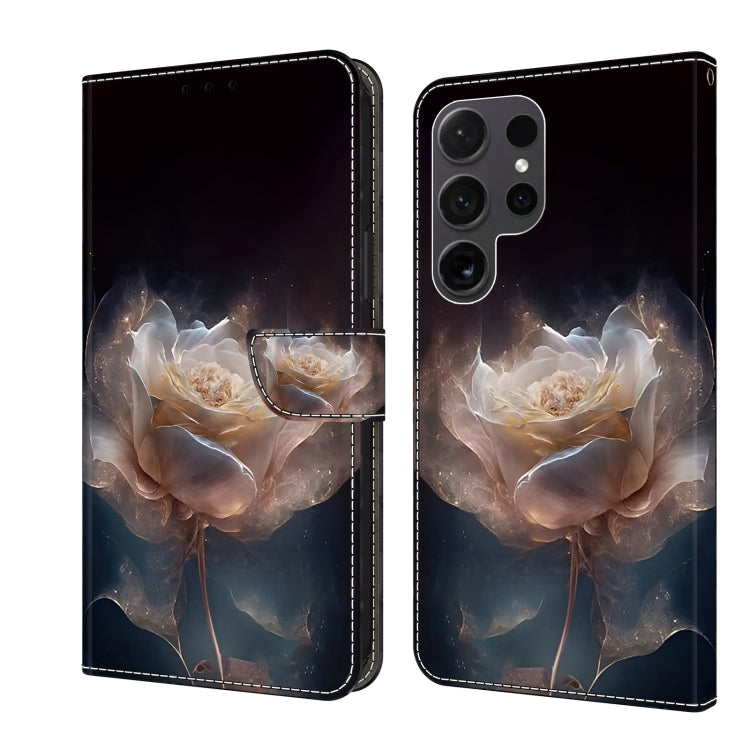For Samsung Galaxy S24 Ultra 5G Crystal Painted Leather Phone case(Peony) - HoMEdemic™ 