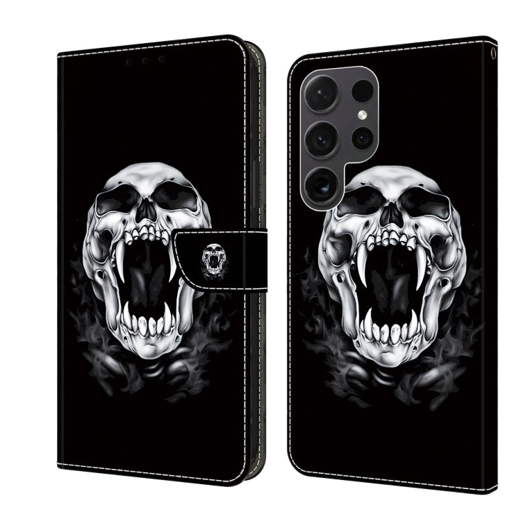 For Samsung Galaxy S24 Ultra 5G Crystal Painted Leather Phone case(Skull) - HoMEdemic™ 