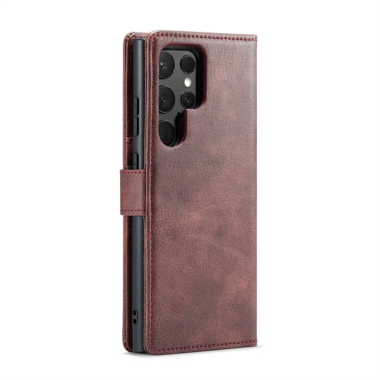 For Samsung Galaxy S24 Ultra 5G DG.MING Crazy Horse Texture Detachable Magnetic Leather Case(Red) - HoMEdemic™ 