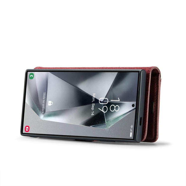 For Samsung Galaxy S24 Ultra 5G DG.MING Crazy Horse Texture Detachable Magnetic Leather Case(Red) - HoMEdemic™ 