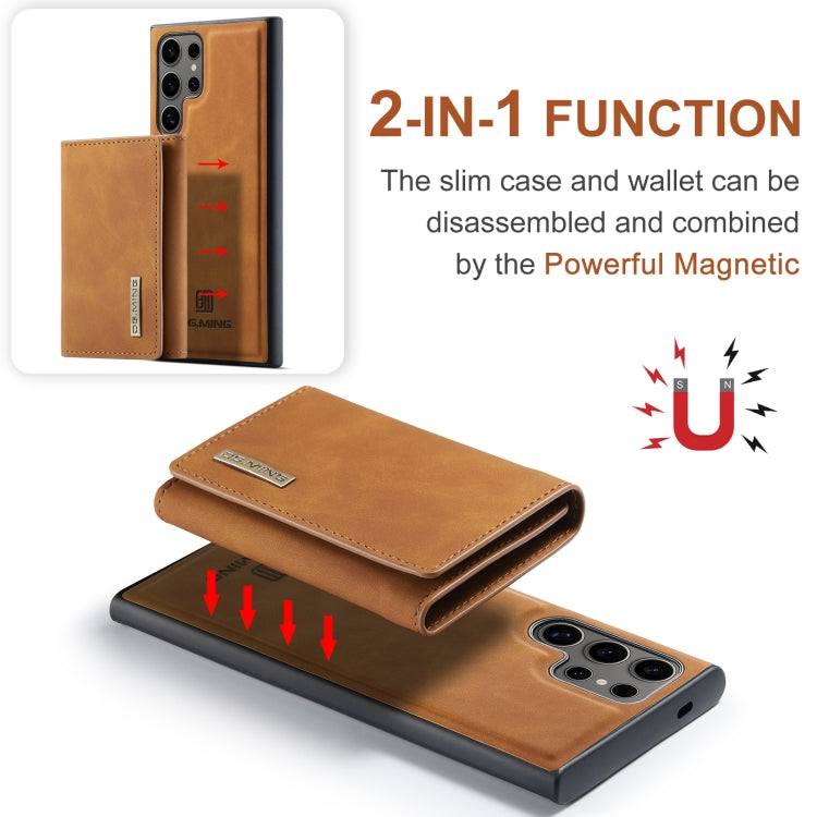 For Samsung Galaxy S24 Ultra 5G DG.MING M1 Series 3-Fold Multi Card Wallet + Magnetic Phone Case(Brown) - HoMEdemic™ 