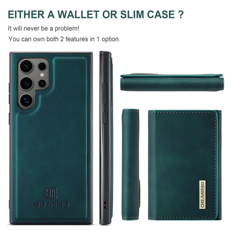 For Samsung Galaxy S24 Ultra 5G DG.MING M1 Series 3-Fold Multi Card Wallet + Magnetic Phone Case(Green) - HoMEdemic™ 