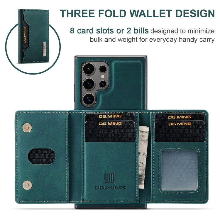 For Samsung Galaxy S24 Ultra 5G DG.MING M2 Series 3-Fold Multi Card Bag + Magnetic Phone Case(Green) - HoMEdemic™ 