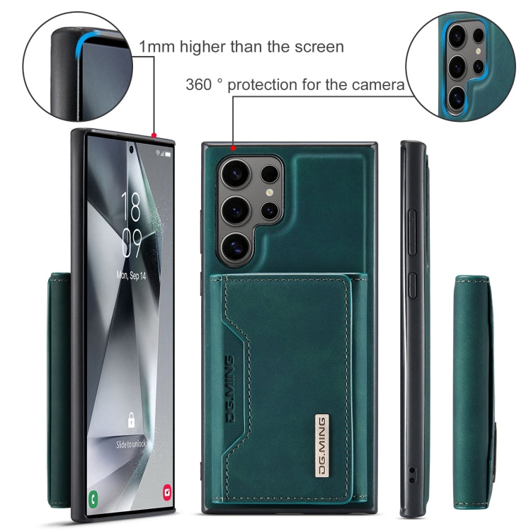 For Samsung Galaxy S24 Ultra 5G DG.MING M2 Series 3-Fold Multi Card Bag + Magnetic Phone Case(Green) - HoMEdemic™ 