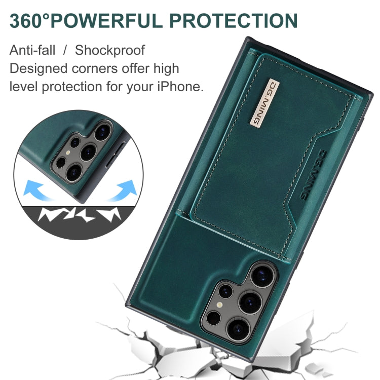 For Samsung Galaxy S24 Ultra 5G DG.MING M2 Series 3-Fold Multi Card Bag + Magnetic Phone Case(Green) - HoMEdemic™ 