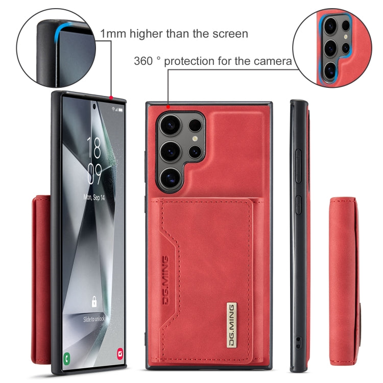 For Samsung Galaxy S24 Ultra 5G DG.MING M2 Series 3-Fold Multi Card Bag + Magnetic Phone Case(Red) - HoMEdemic™ 