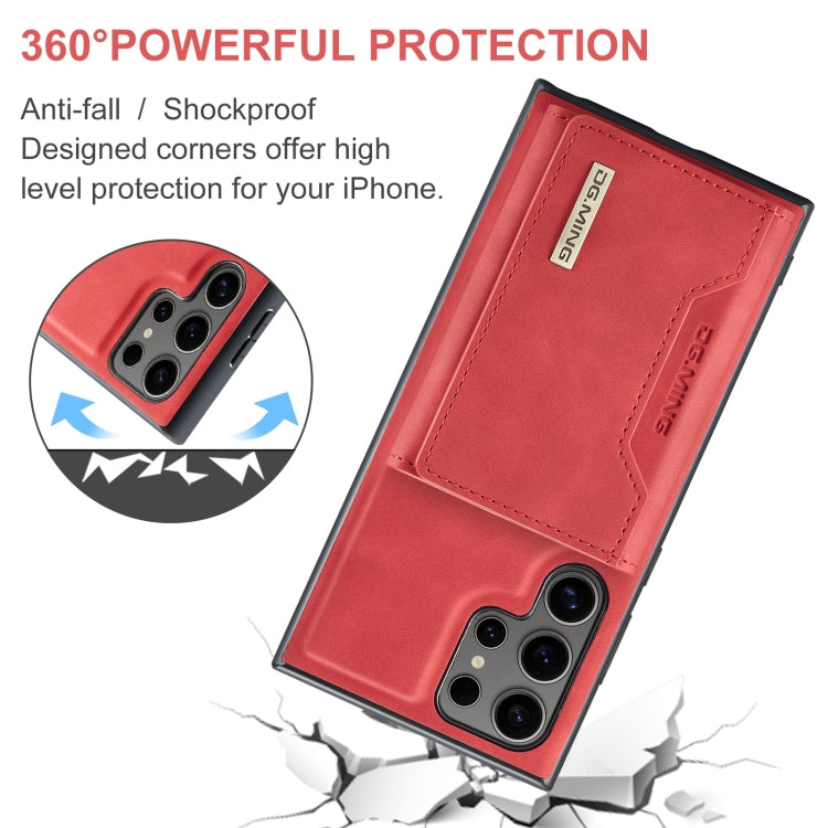 For Samsung Galaxy S24 Ultra 5G DG.MING M2 Series 3-Fold Multi Card Bag + Magnetic Phone Case(Red) - HoMEdemic™ 