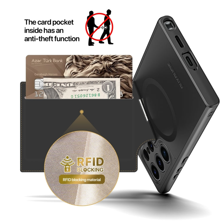 For Samsung Galaxy S24 Ultra 5G DUX DUCIS Rafi II Series MagSafe Magnetic Holder RFID Phone Case(Black) - HoMEdemic™ 