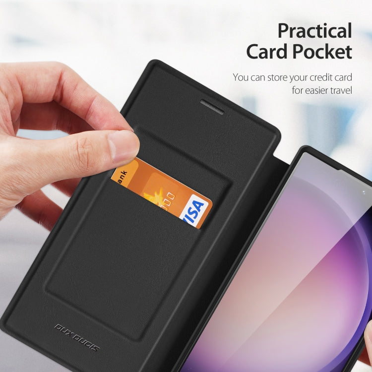 For Samsung Galaxy S24 Ultra 5G DUX DUCIS Skin X Pro Series Magsafe PC + TPU Phone Leather Case(Black) - HoMEdemic™ 