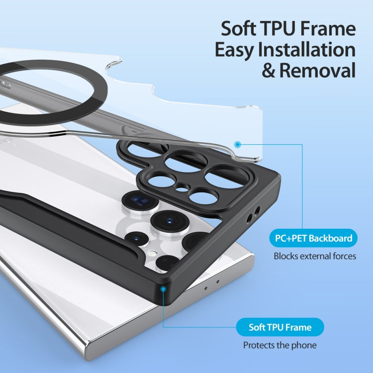 For Samsung Galaxy S24 Ultra 5G DUX DUCIS Skin X Pro Series Magsafe PC + TPU Phone Leather Case(Black) - HoMEdemic™ 