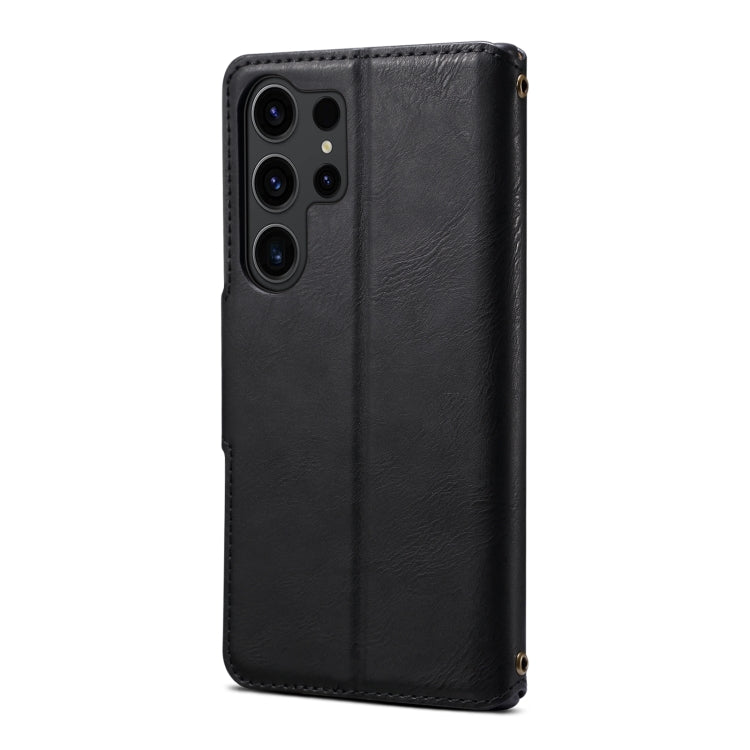 For Samsung Galaxy S24 Ultra 5G Denior Cowhide Texture Wallet Style Leather Phone Case(Black) - HoMEdemic™ 