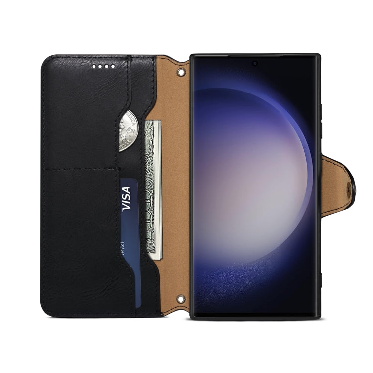 For Samsung Galaxy S24 Ultra 5G Denior Cowhide Texture Wallet Style Leather Phone Case(Black) - HoMEdemic™ 